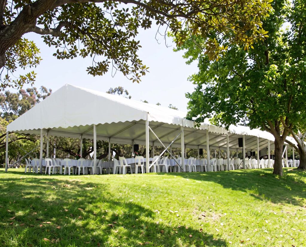 Marquee with No walls White Roof