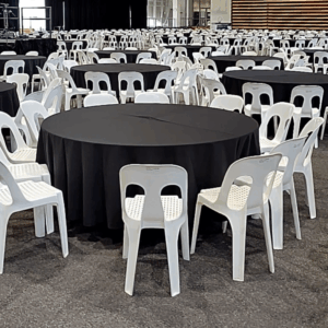 Plastic Chairs - White/Black - Image 2