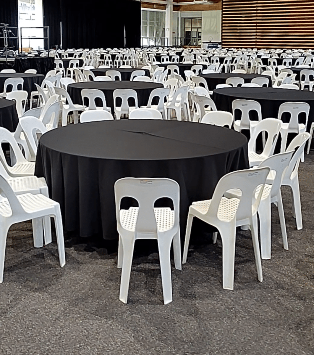 Plastic Chairs - White/Black - Image 2