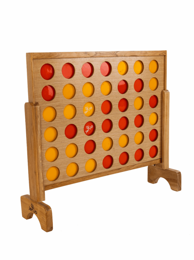 Outdoor Connect 4-In-A-Row Wooden Game Set