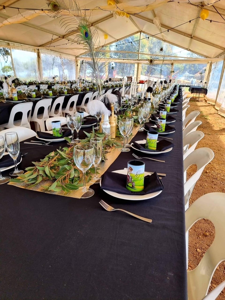 Plastic Chairs - White/Black - Image 4