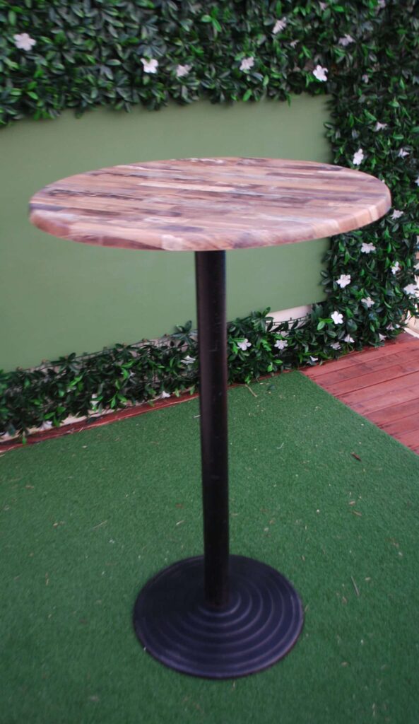 Wooden Top Cocktail Bar Table