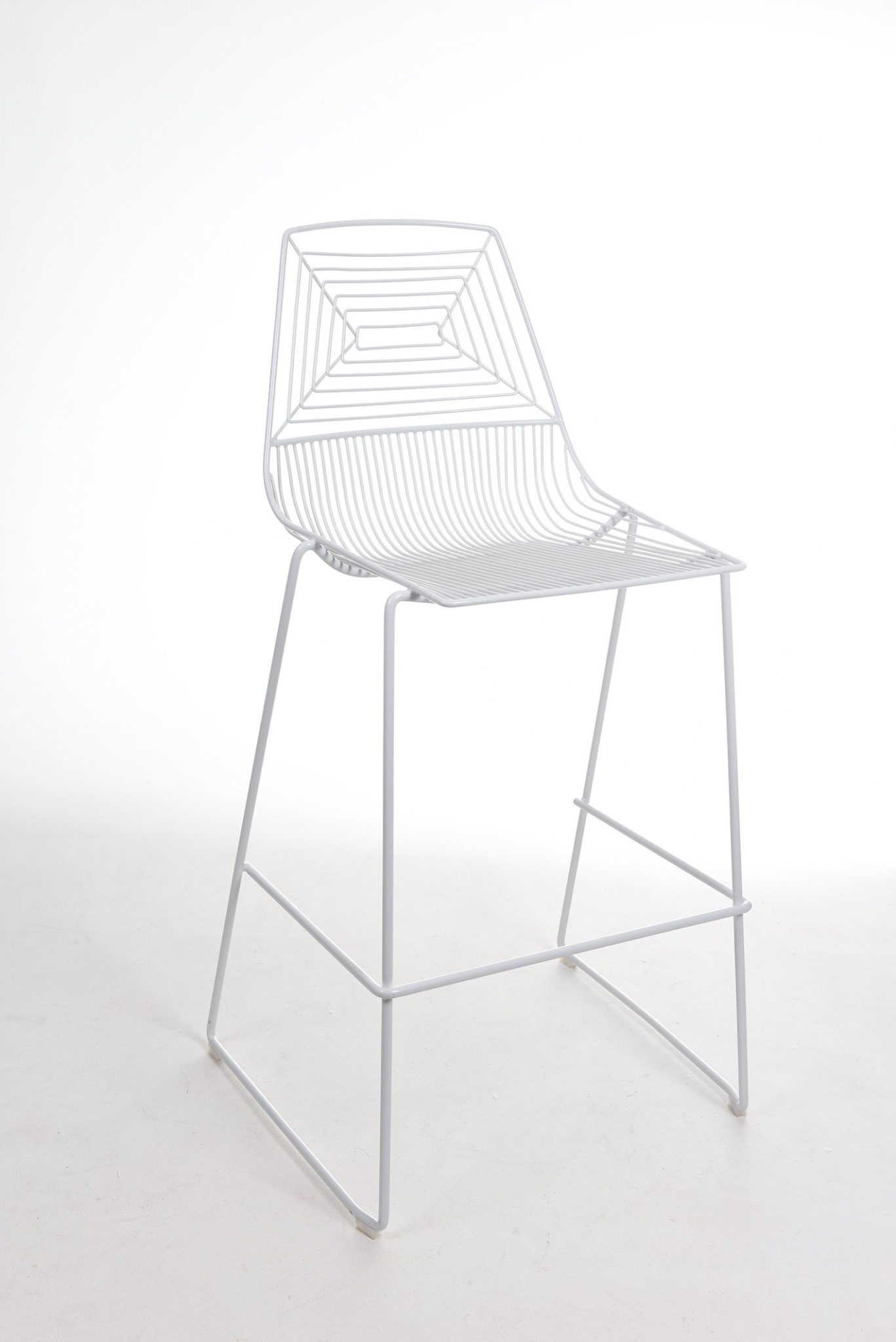 White Wire Bar Stool - Image 1