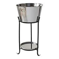 Ice Bucket and Stand - Stainless Steel