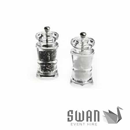 Salt and Pepper Grinders Acrylic Pair