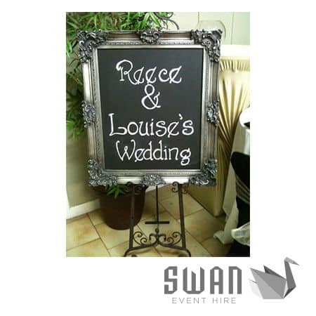 Black Board with Ornate Frame