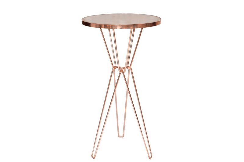Copper Hairpin Cocktail Bar Table